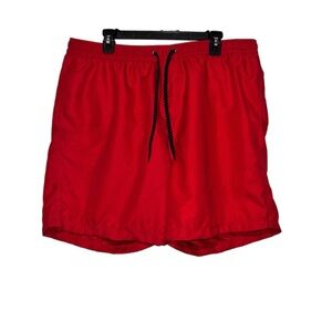 Red Swim Shorts with liner and pockets NWOT